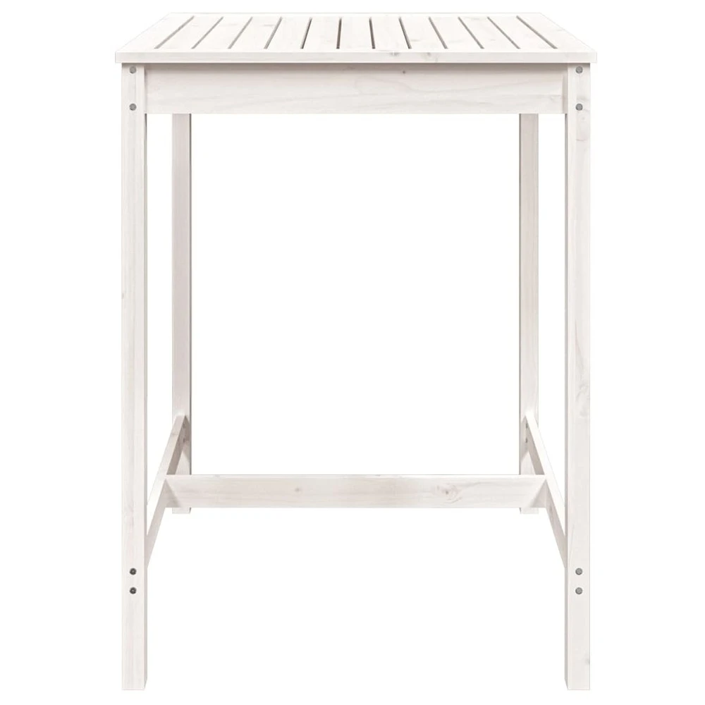 VIDAXL Table De Jardin Blanc 82,5x82,5x110 Cm Bois Massif De Pin 6 VIDAXL Table De Jardin Blanc 82,5x82,5x110 Cm Bois Massif De Pin – Image 4