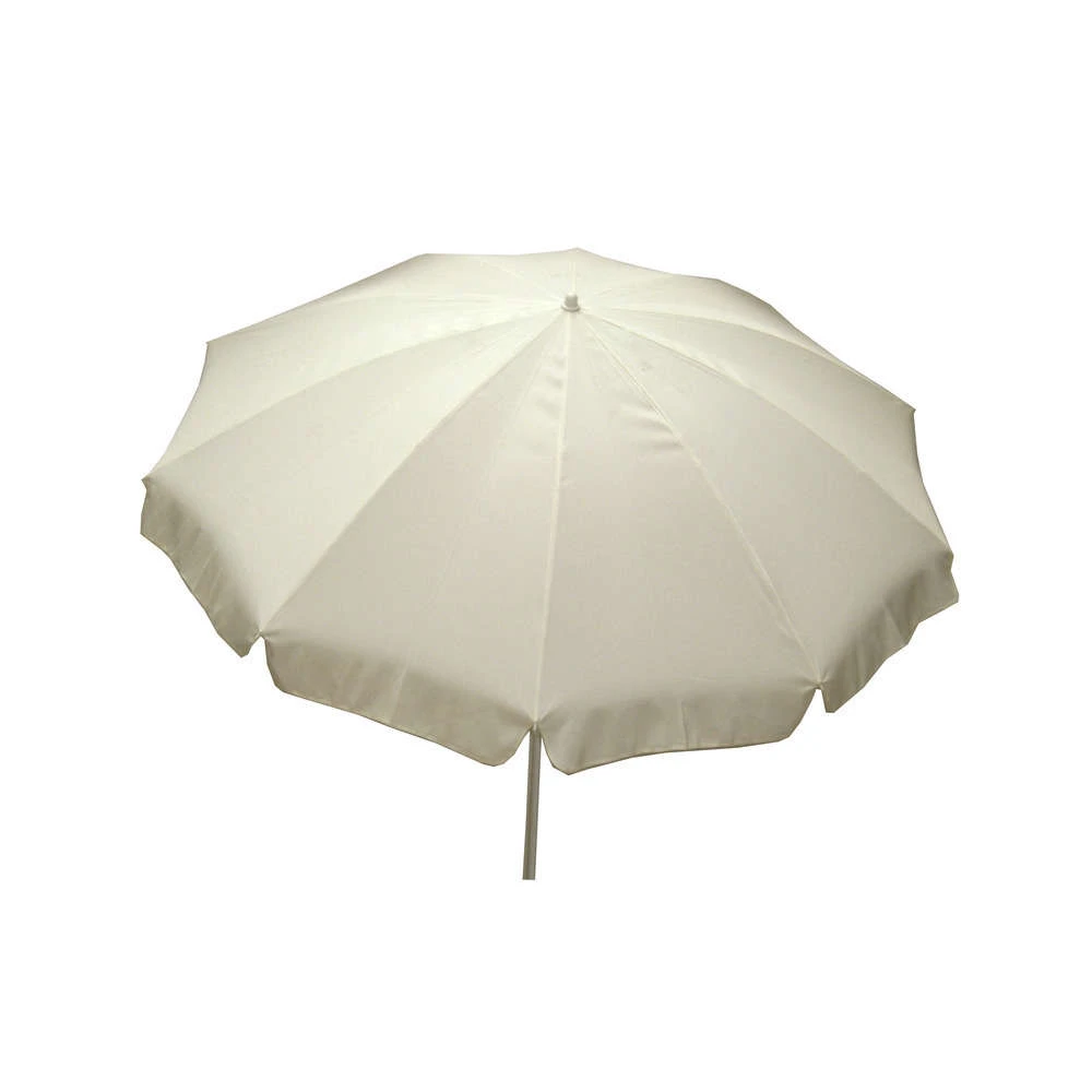Parasol Monte Carlo En Toile Couleur Blanc Cassé - D180 Cm 3 Parasol Monte Carlo En Toile Couleur Blanc Cassé - D180 Cm