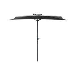 Demi-parasol En Toile écrue Avec Manivelle - 150x300 Cm