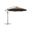 Parasol En Toile Taupe Avec Manivelle - D300 Cm -Promos Le Jardin Vivant Magasin 758858 002