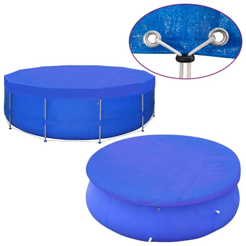 VIDAXL Couvertures De Piscine 2 Pcs Pe Ronde 540 Cm 90 G/m² 6 VIDAXL Couvertures De Piscine 2 Pcs Pe Ronde 540 Cm 90 G/m² – Image 4