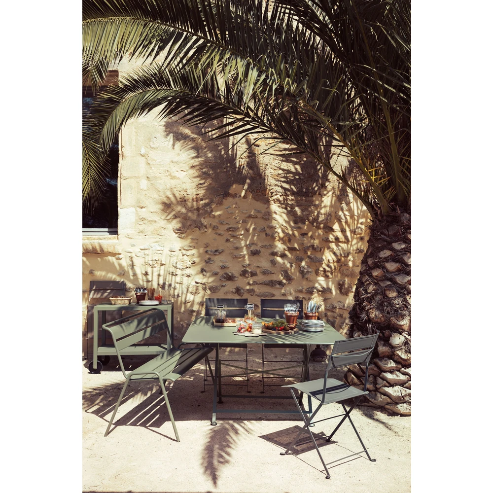 Table De Jardin Pliante Cargo En Acier Vert Cactus - 128x90 Cm 4 Table De Jardin Pliante Cargo En Acier Vert Cactus - 128x90 Cm – Image 2