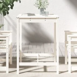 VIDAXL Table De Jardin Blanc 82,5x82,5x110 Cm Bois Massif De Pin 11 VIDAXL Table De Jardin Blanc 82,5x82,5x110 Cm Bois Massif De Pin -Promos Le Jardin Vivant Magasin 79c8ebb3b6dc62df
