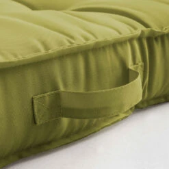 Coussin De Sol Ou D'assise Matelassé Polyester Vert 120 X 80 X 12cm -Promos Le Jardin Vivant Magasin 7bb7dfc3fee3d342