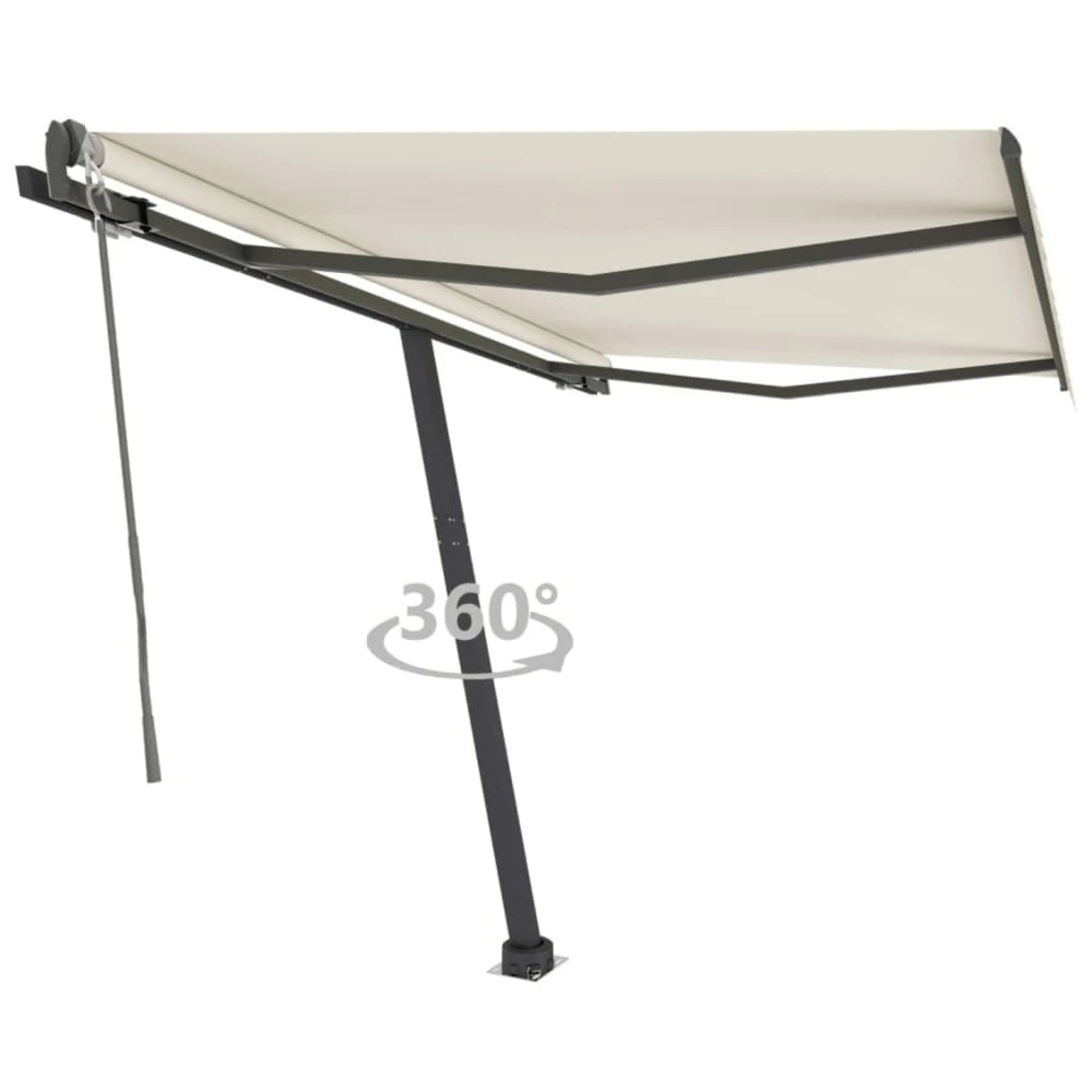 VIDAXL Auvent Automatique Sur Pied 350x250 Cm Crème 3 VIDAXL Auvent Automatique Sur Pied 350x250 Cm Crème