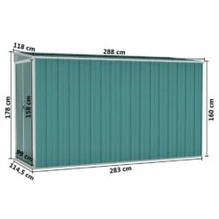 VIDAXL Abri De Jardin Mural Vert 118x288x178 Cm Acier Galvanisé 15 VIDAXL Abri De Jardin Mural Vert 118x288x178 Cm Acier Galvanisé -Promos Le Jardin Vivant Magasin 814bff8e5fbd1211