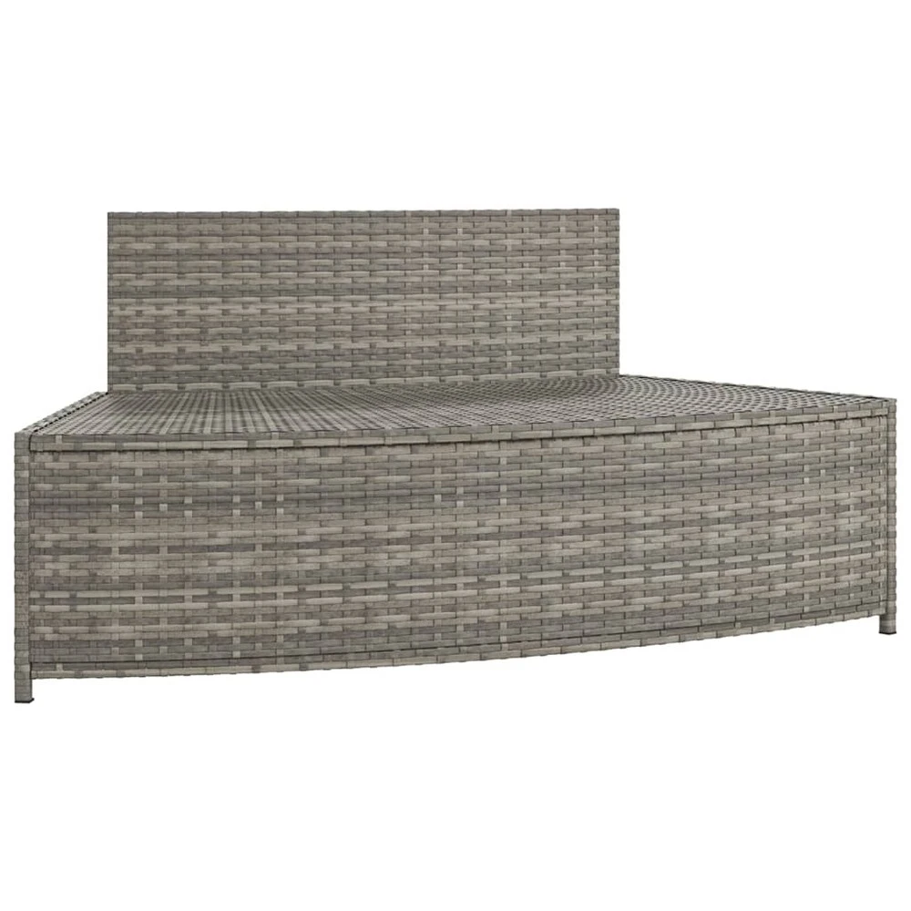 VIDAXL Bancs De Spa Avec Coussins 2 Pcs Gris Résine Tressée 9 VIDAXL Bancs De Spa Avec Coussins 2 Pcs Gris Résine Tressée – Image 7