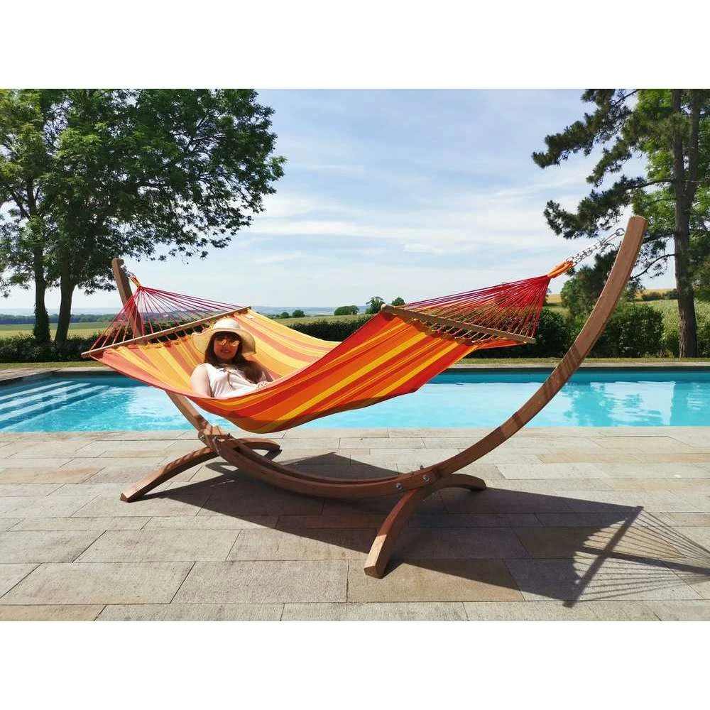 Hamac Brésilien 'Eskapade Sunny' Avec Support En Bois FSC 4 Hamac Brésilien 'Eskapade Sunny' Avec Support En Bois FSC – Image 2