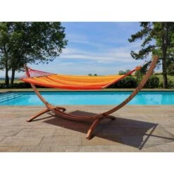 Hamac Brésilien 'Eskapade Sunny' Avec Support En Bois FSC 11 Hamac Brésilien 'Eskapade Sunny' Avec Support En Bois FSC -Promos Le Jardin Vivant Magasin 884240 004