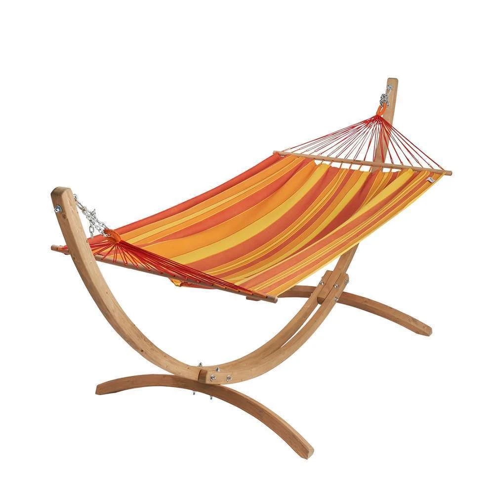 Hamac Brésilien 'Eskapade Sunny' Avec Support En Bois FSC 3 Hamac Brésilien 'Eskapade Sunny' Avec Support En Bois FSC