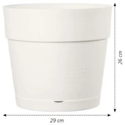 Pot Vaso Save R à Réserve D'eau En Plastique Bianco Ø29cm -Promos Le Jardin Vivant Magasin 907981 004