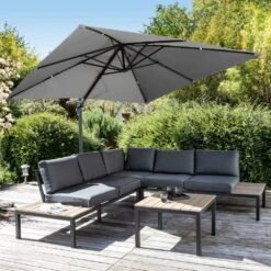 Parasol Déporté Carré 3 X 3m En Aluminium Gris 10 Parasol Déporté Carré 3 X 3m En Aluminium Gris -Promos Le Jardin Vivant Magasin 90f810ddd7cd1b46