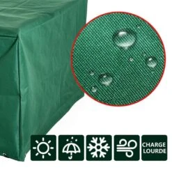 HOMCOM Housse De Protection Pour Salon De Jardin - L.210 X L.140 X H.80 Cm -Promos Le Jardin Vivant Magasin 928010 003