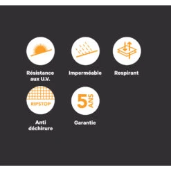 Housse Pour Canapé 2 Places En Polyester Anthracite - 145x85x70 Cm -Promos Le Jardin Vivant Magasin 953133 2033251