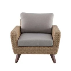 Fauteuil Pour Jardin RIVIERA Gris En Résine Tressée - 88,5x93x75 Cm 11 Fauteuil Pour Jardin RIVIERA Gris En Résine Tressée - 88,5x93x75 Cm -Promos Le Jardin Vivant Magasin 954117 002