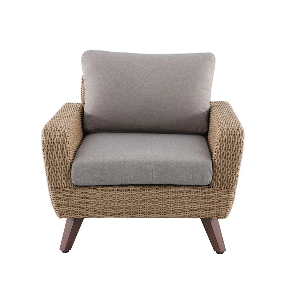 Fauteuil Pour Jardin RIVIERA Gris En Résine Tressée - 88,5x93x75 Cm 5 Fauteuil Pour Jardin RIVIERA Gris En Résine Tressée - 88,5x93x75 Cm – Image 3