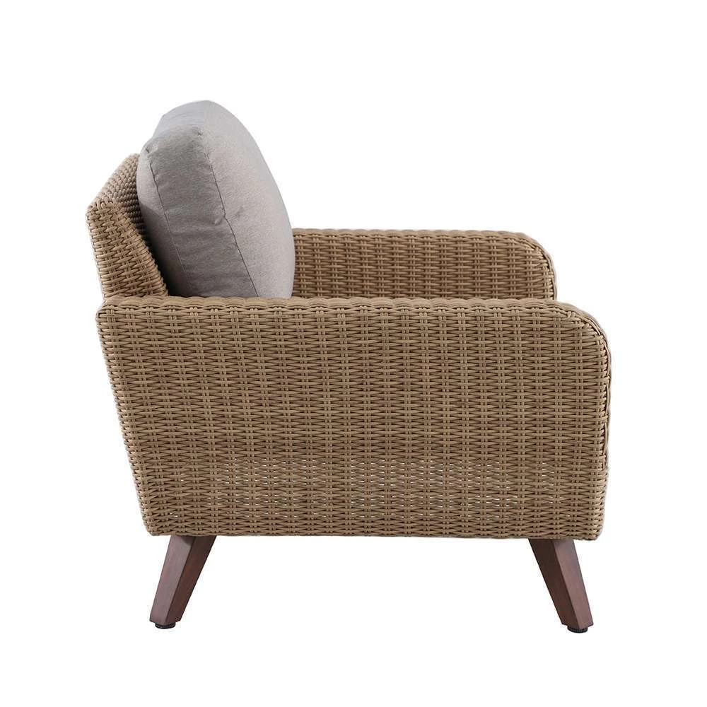 Fauteuil Pour Jardin RIVIERA Gris En Résine Tressée - 88,5x93x75 Cm 7 Fauteuil Pour Jardin RIVIERA Gris En Résine Tressée - 88,5x93x75 Cm – Image 5