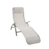 Chaise Relax En Aluminium Et Toile Polyester Verte - 152x69x85 Cm -Promos Le Jardin Vivant Magasin 954127 1711696