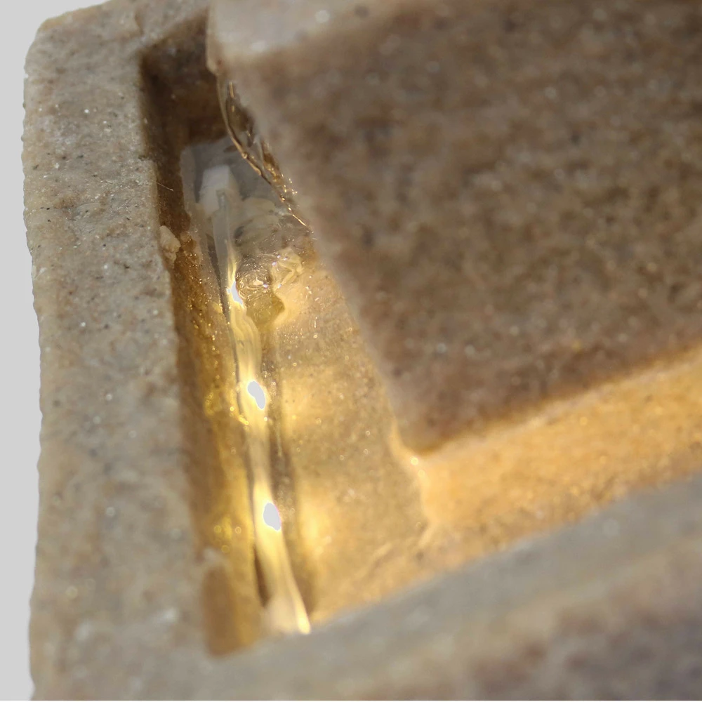 Fontaine Bouddha Debout En Pierre Reconstituée Avec Led 8 Fontaine Bouddha Debout En Pierre Reconstituée Avec Led – Image 6