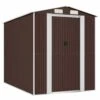 VIDAXL Abri De Jardin Marron Foncé 192x274x223 Cm Acier Galvanisé