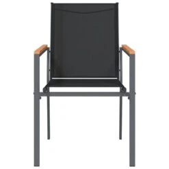 VIDAXL Chaises De Jardin Lot De 2 Noir 55x61,5x90cm Textilène Et Acier -Promos Le Jardin Vivant Magasin a43ab583db04816c