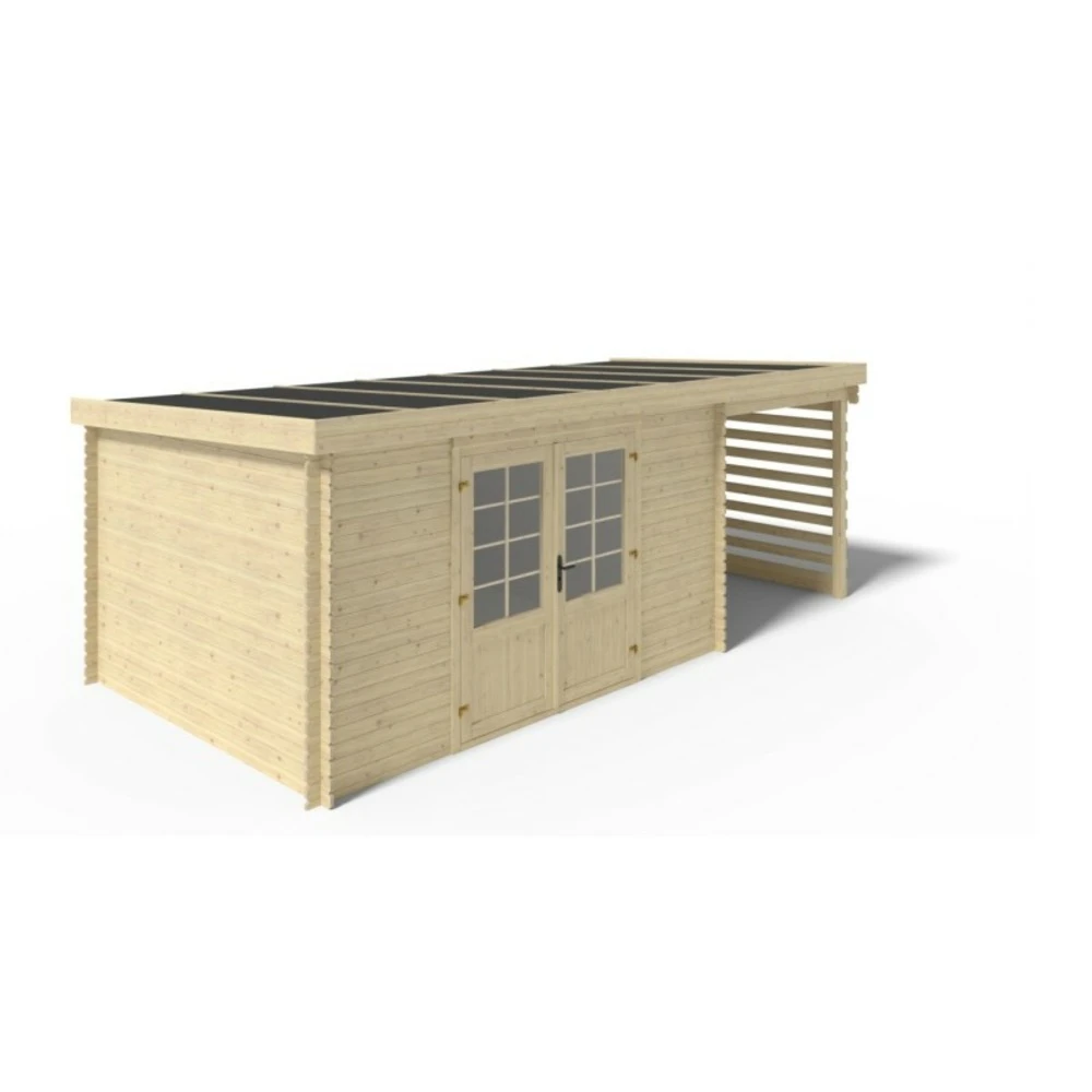 Abri De Jardin En Bois | 18,00m2 | Double With Windows Filled With Plexiglassx6,09m | Ep. 24 | Couleur Natural | Dom580 | Altanka 7 Abri De Jardin En Bois | 18,00m2 | Double With Windows Filled With Plexiglassx6,09m | Ep. 24 | Couleur Natural | Dom580 | Altanka – Image 5