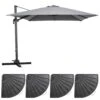Parasol Déporté 3x3m Et 4 Dalles Lestées Aluminium Gris 1 Parasol Déporté 3x3m Et 4 Dalles Lestées Aluminium Gris -Promos Le Jardin Vivant Magasin a63f2299c22f831b
