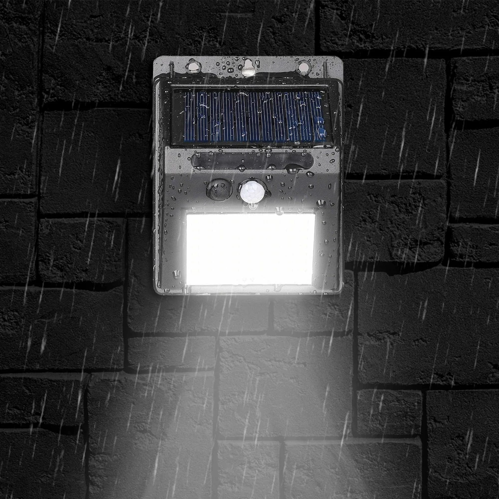 Lot De 4 Appliques Solaire Led Mural Plastique Noir 6 Lot De 4 Appliques Solaire Led Mural Plastique Noir – Image 4