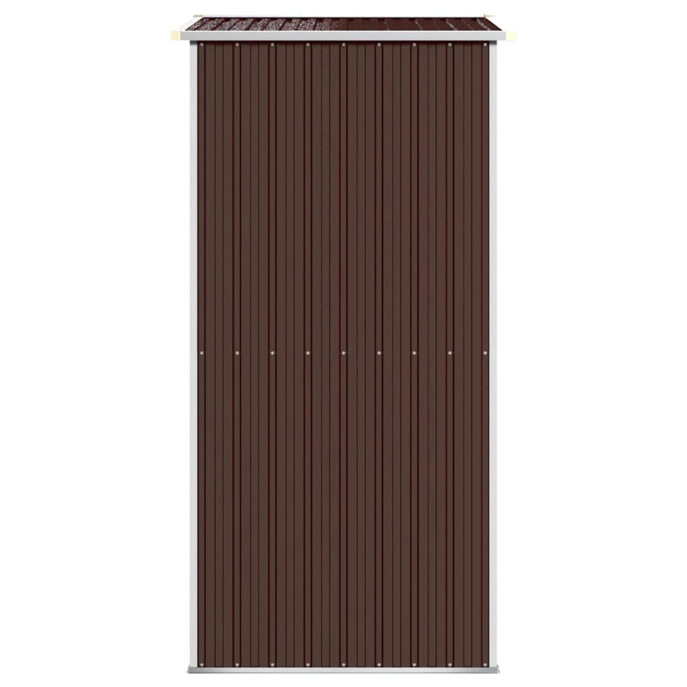VIDAXL Abri De Jardin Marron Foncé 192x108x223 Cm Acier Galvanisé 6 VIDAXL Abri De Jardin Marron Foncé 192x108x223 Cm Acier Galvanisé – Image 4
