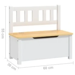 VIDAXL Banc De Rangement Pour Enfants Blanc Et Beige 60x30x55 Cm Mdf 15 VIDAXL Banc De Rangement Pour Enfants Blanc Et Beige 60x30x55 Cm Mdf -Promos Le Jardin Vivant Magasin b08cff3242de6d48