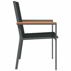 VIDAXL Chaises De Jardin Lot De 4 Noir 55x61,5x90cm Textilène Et Acier -Promos Le Jardin Vivant Magasin c346edcf027d18c9