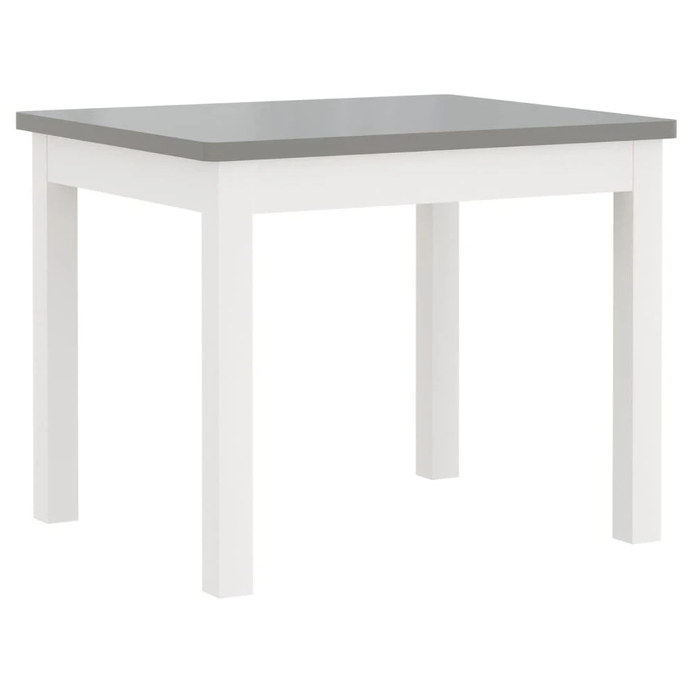 VIDAXL Ensemble De Table Et Chaises Enfants 3 Pcs Blanc Et Gris Mdf 8 VIDAXL Ensemble De Table Et Chaises Enfants 3 Pcs Blanc Et Gris Mdf – Image 6