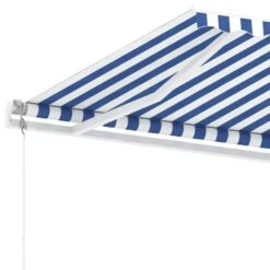 VIDAXL Auvent Automatique Sur Pied 400x300 Cm Bleu Et Blanc -Promos Le Jardin Vivant Magasin cbfe53eb0d0a624f