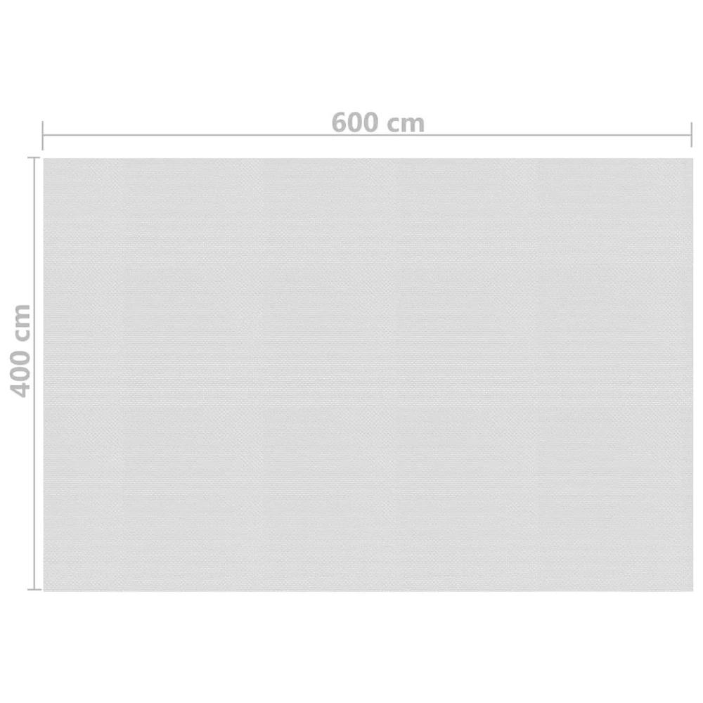 VIDAXL Film Solaire De Piscine Flottant Pe 600x400 Cm Gris 6 VIDAXL Film Solaire De Piscine Flottant Pe 600x400 Cm Gris – Image 4