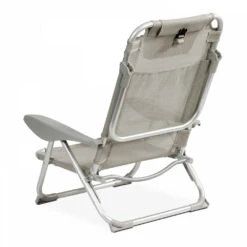 Lot De 2 Fauteuils Clic Clac Des Plages En Polyester Gris -Promos Le Jardin Vivant Magasin e5ef396d8a91277e