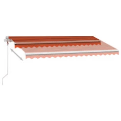 VIDAXL Auvent Automatique Sur Pied 400x300 Cm Orange/marron -Promos Le Jardin Vivant Magasin e7ad45437fae0957