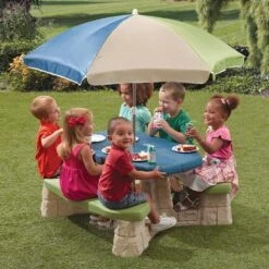 Step2 Table De Pique-nique Avec Parasol Aqua 7 Step2 Table De Pique-nique Avec Parasol Aqua -Promos Le Jardin Vivant Magasin f0967bb8313ce595