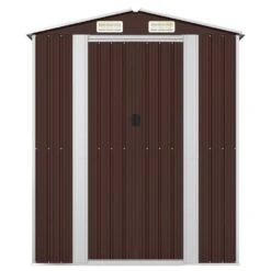 VIDAXL Abri De Jardin Marron Foncé 192x108x223 Cm Acier Galvanisé 11 VIDAXL Abri De Jardin Marron Foncé 192x108x223 Cm Acier Galvanisé -Promos Le Jardin Vivant Magasin fd300300511b8bf9